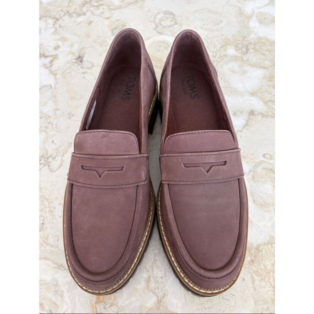 NWOT Toms Cara Loafer - Oak Brown Leather - 9W - Picture 4 of 14